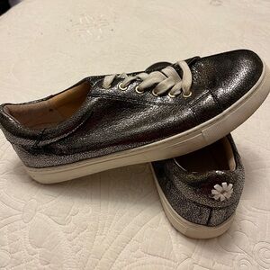 Jack Rogers Rory Metallic Casual Sneakers Black / Silver Women's 11